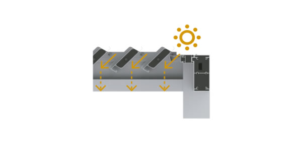 Inclinación de pérgola bioclimática 135 grados